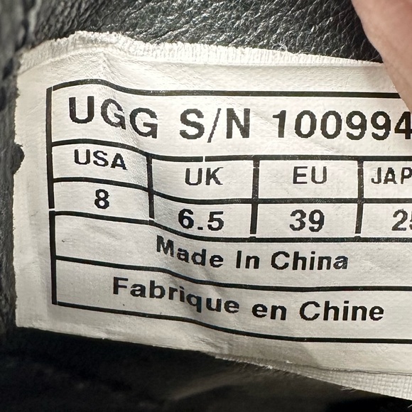 UGG Australia Meredith Womens Black Leather Wedge Ankle Boots - Picture 12 of 13